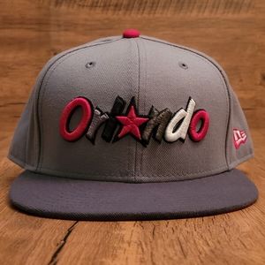 New Era 59FIFTY NBA Orlando Magic Team Logo Gray/Red 7 3/4 Fitted Hat Cap